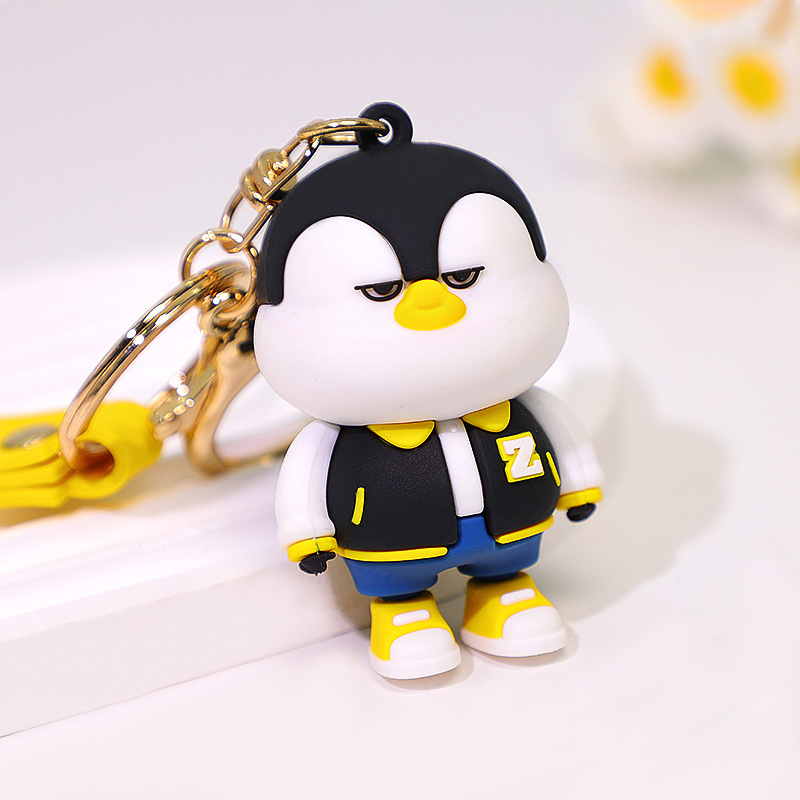 Wholesale 3D Cartoon Cheap PVC Keychain Accept Custom Soft Resin Kawaii Colorful Anime Character Resin Craft