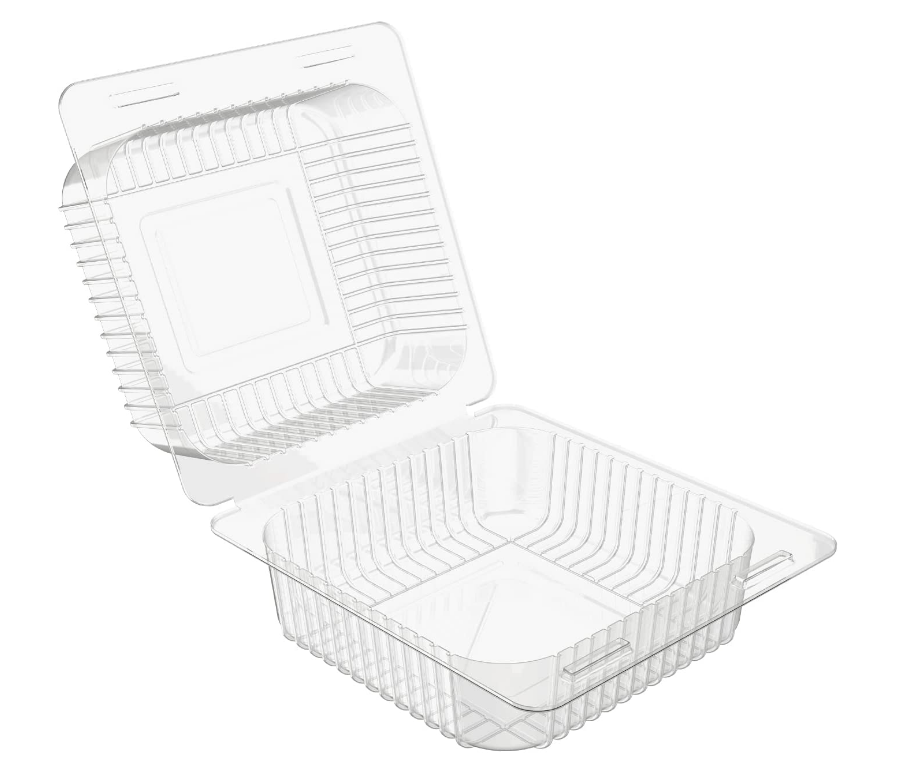 Dessert Cakes Hinged Take Out Containers Disposable Plastic Food Box Package Blister Boxes Cake