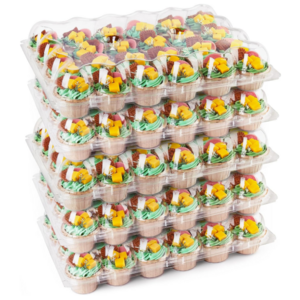 Cupcake Carry Boxes Clear Plastic Disposable Containers Storage Tray Custom Blister Packaging Boxes cake