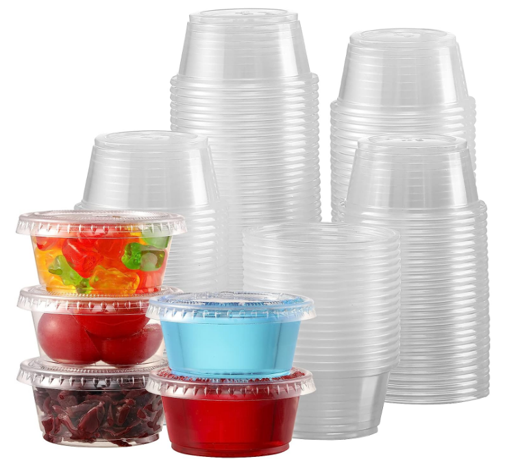 Salad Dressing Container Small Plastic Containers with Lids Airtight and Stackable Portion Cups Dipping Sauce Cups plastic cup