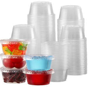 Salad Dressing Container Small Plastic Containers with Lids Airtight and Stackable Portion Cups Dipping Sauce Cups plastic cup