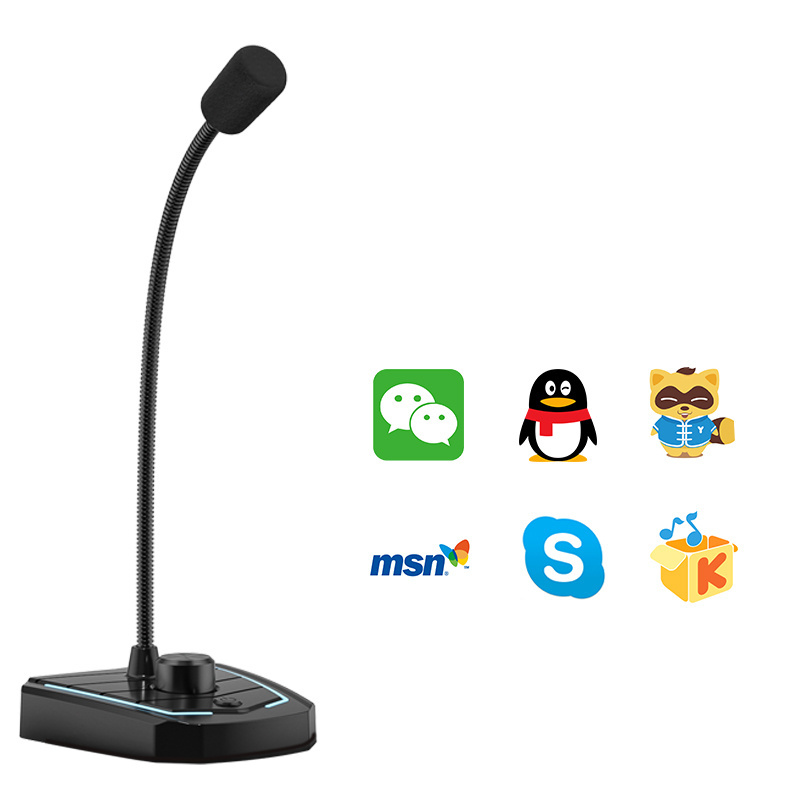 USB Gooseneck Microphone with Gaming or Conference Omni-directional desktop conference electret professional microphone