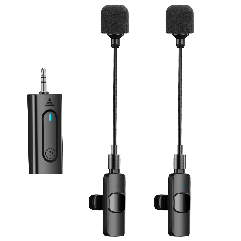 micro cravate sans fil Live Streaming Recording Podcast Professional Wireless Mic Handheld Amplify Wireless Lavalier Microphone