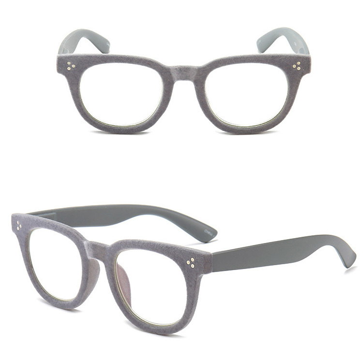 New design Anti blue light flocking reading glasses Plastic frame Presbyopic glasses Warm reading glasses for old man