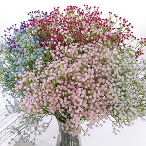 Wholesale Artificial Baby Breath 4 Branches Plastic Fake Flore Artificial Flowers for Wedding Decoration