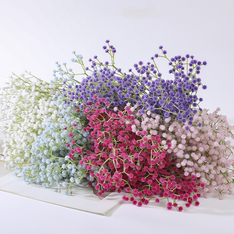 Wholesale Artificial Baby Breath 4 Branches Plastic Fake Flore Artificial Flowers for Wedding Decoration