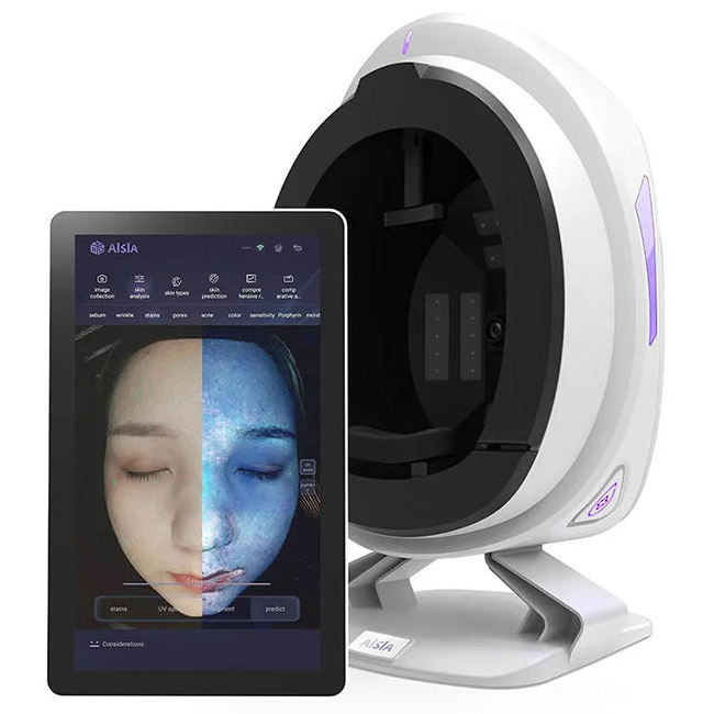 Newest 3D visia skin analysis AI Smart Skin Detector 8 Spectrum Digital Magic Mirror Skin Detection Analyzer