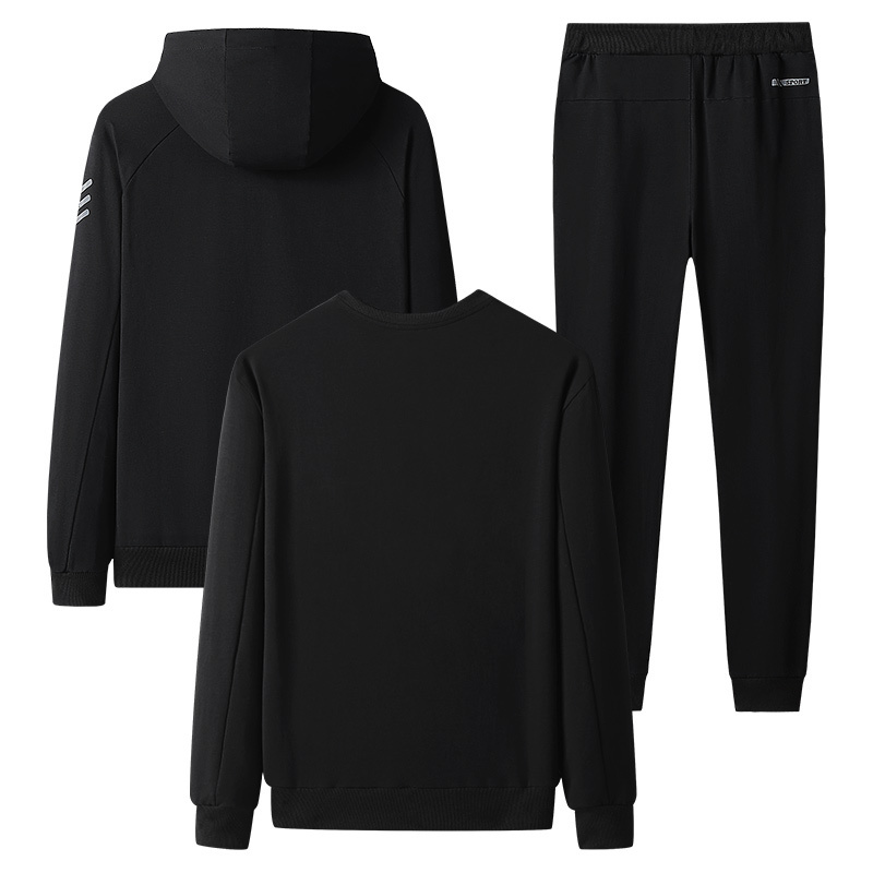 Jogging Printing Casual Men Track Suits Tracksuits Black White Casual 2 Pieces Sports Suits