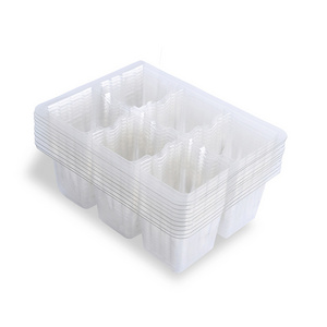 Rectangle Vegetables Flowers Greenhouse Mesh Seedling Tray Plastic Seedling Tray Nursery Plug Plant Grow Tray