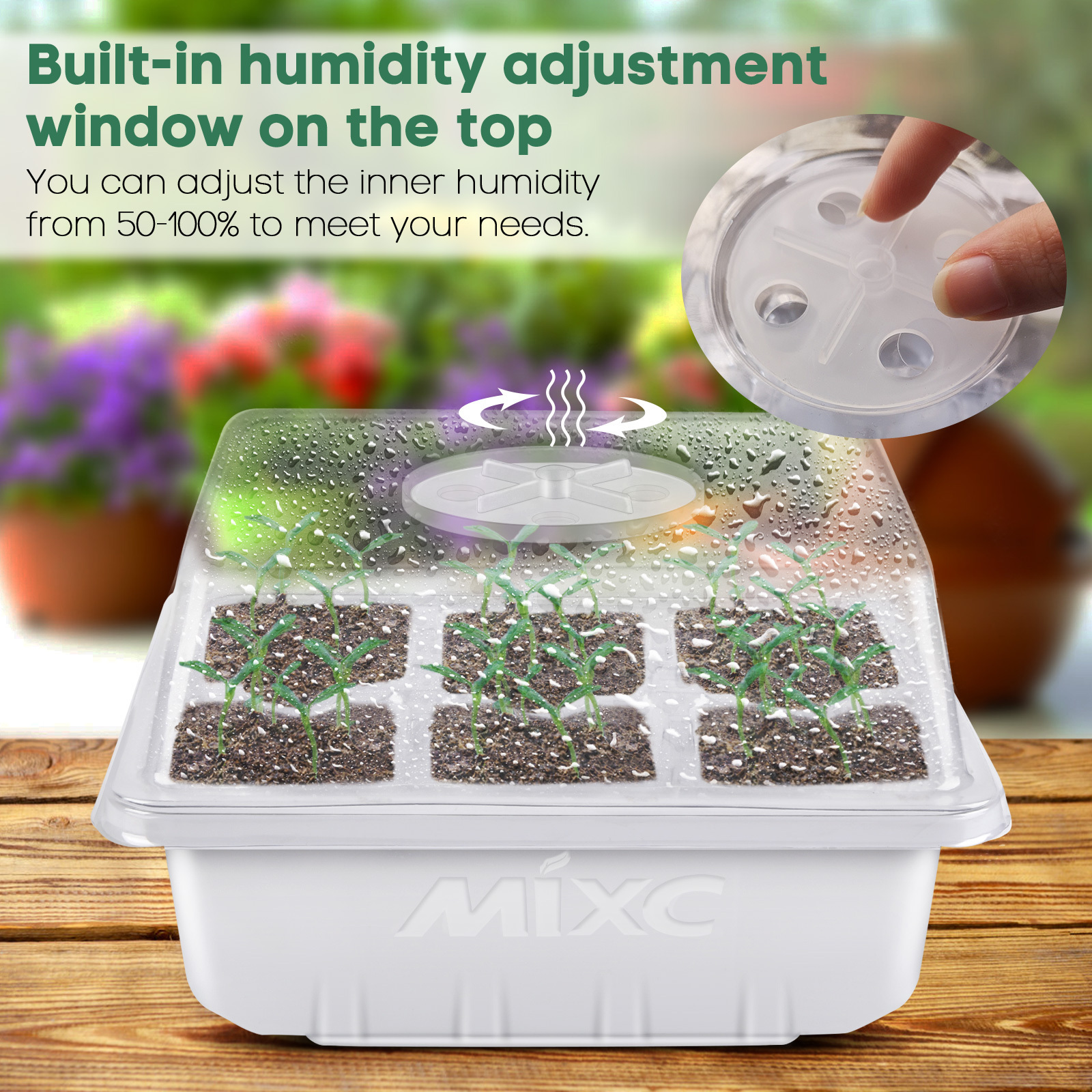 Rectangle Vegetables Flowers Greenhouse Mesh Seedling Tray Plastic Seedling Tray Nursery Plug Plant Grow Tray