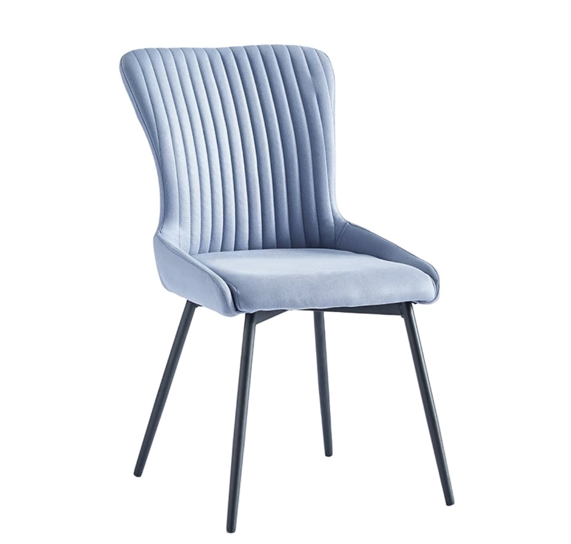 New Design Nordic Dining Chair Living Room Chair and Weeding Chair fabric seat metal leg with powder coating