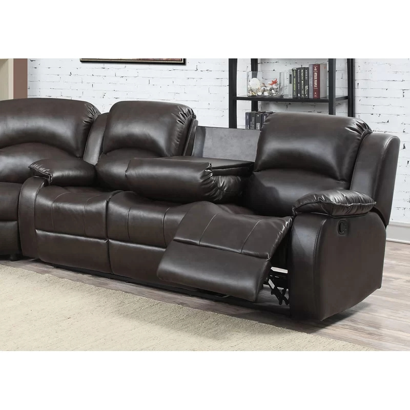 XIHAO Wholesale Price Leather Curved Sectional Reclining Chair Sofa Set Furniture Recliner Living Room