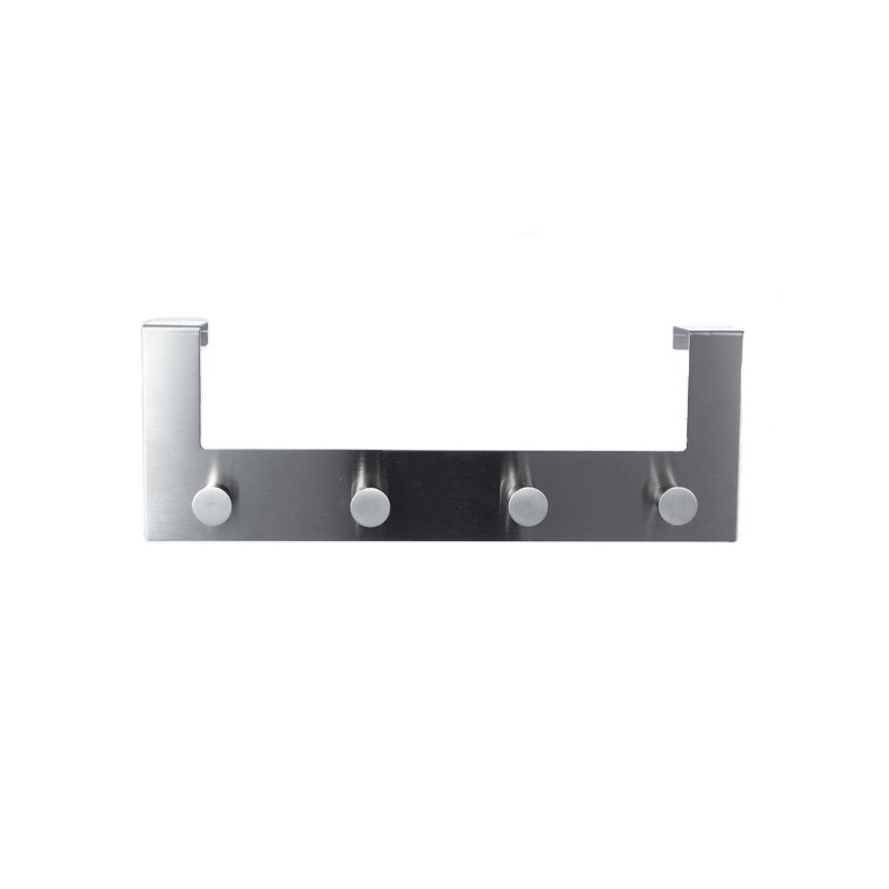 Heavy-Duty Stainless Steel Over-Door Reversible Hooks Durable Rails for Hooks