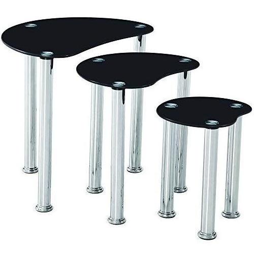 Modern Design Household Furniture Glass Top Metal Coffee Table With Chrome Legs