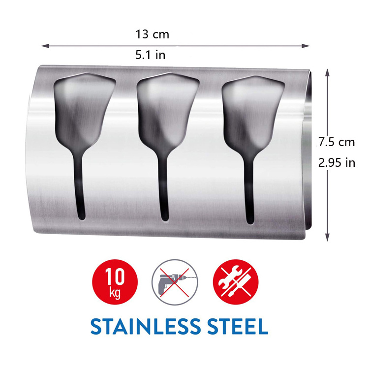 Stainless Steel Hand Towel Hook Self-Adhesive for Kitchen or Bathroom for Hooks & Rails