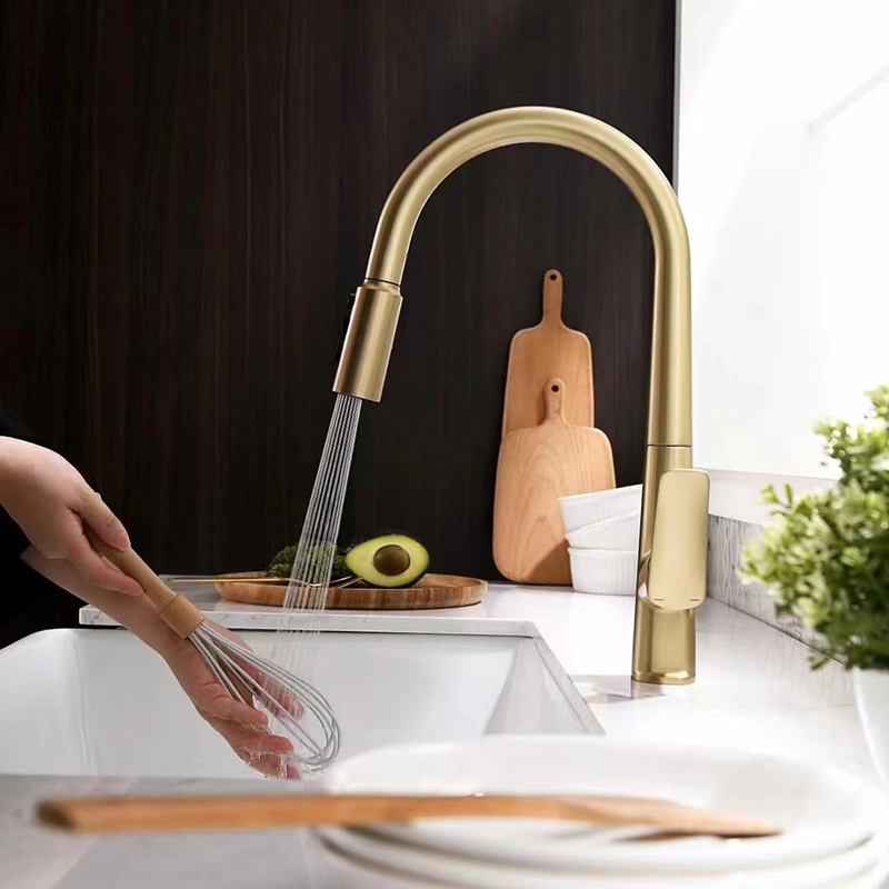 Brand New Product Kitchen Faucet Brass Water Tap Modern Kitchen Taps  Pull Out Sprayer Kitchen Mixer Sink Faucets