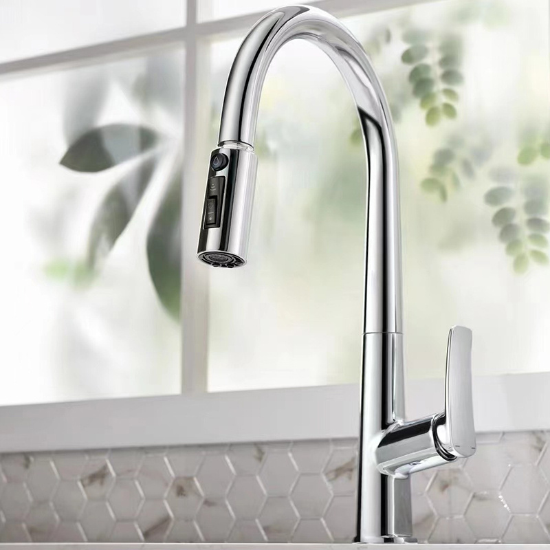 Brand New Product Kitchen Faucet Brass Water Tap Modern Kitchen Taps  Pull Out Sprayer Kitchen Mixer Sink Faucets