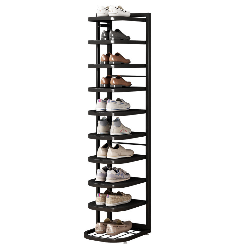 Stainless steel shoe rack for household doorways space saving storage rack simple shoe cabinet for dormitories behind the door