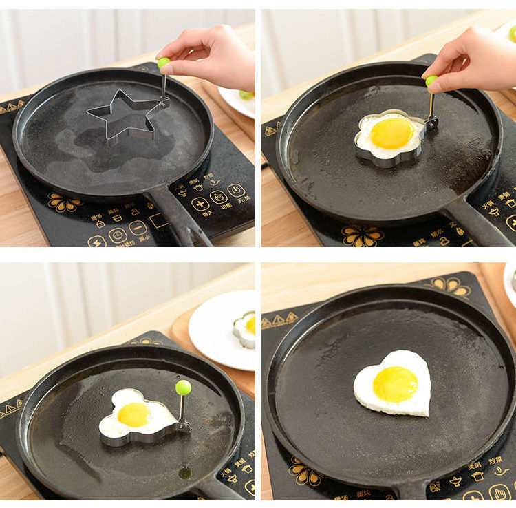 Omelette maker model abrasive tool poached egg breakfast round heart shape convenient omelet tool fried egg bento mold