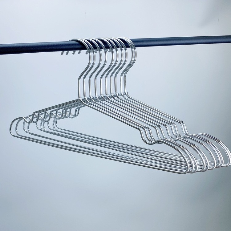 aluminum alloy household anti slip and non marking clothes hanging dry and wet dual purpose clothes hanger