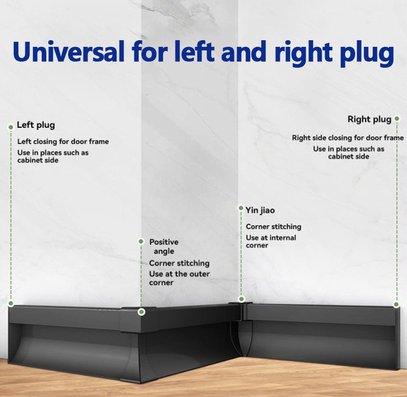 Decorative Flooring Shadow Gap Profile Skirting Led Baseboard Strip Aluminum Led Skirting Profile