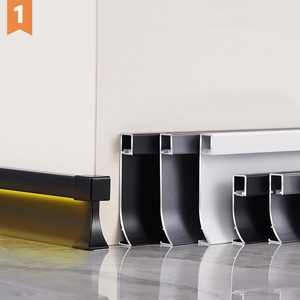 Flooring Accessories Baseboard Black Floor Skirting Light Line Led Aluminium Gold Skirting Board With Led Light