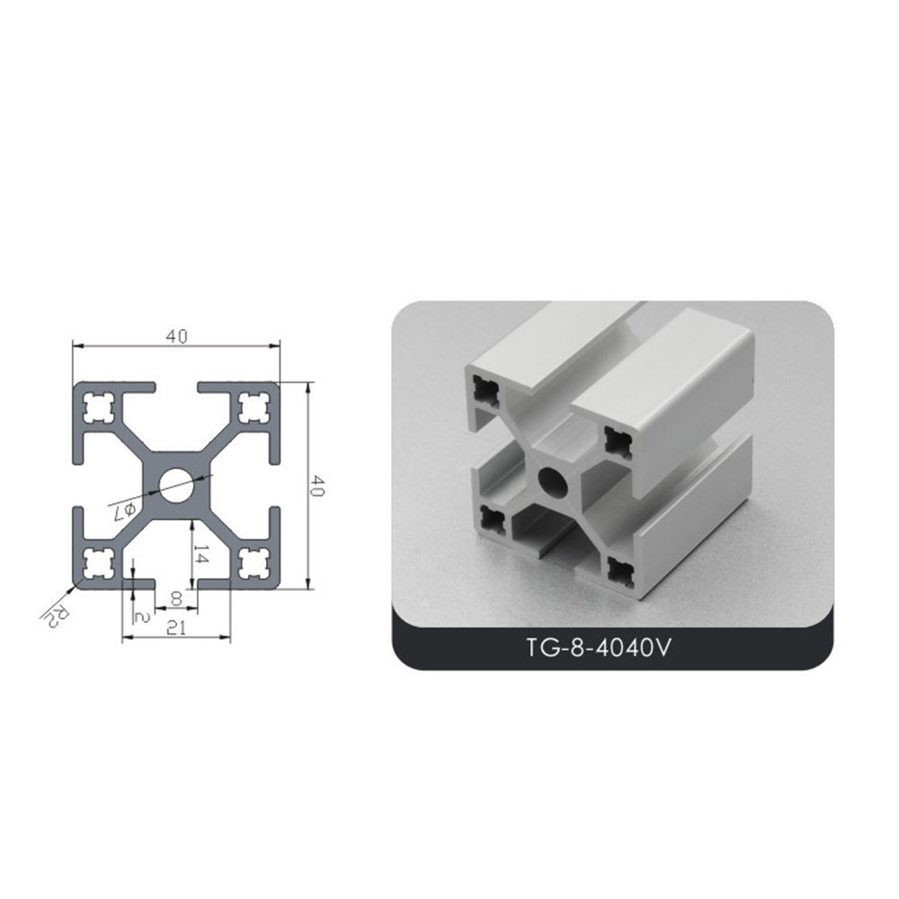 Extrusion 40X40 Aluminium Industrial Profiles Perfil De Aluminio 40X40 T Ranurados 40X40 De Perfil De Aluminio