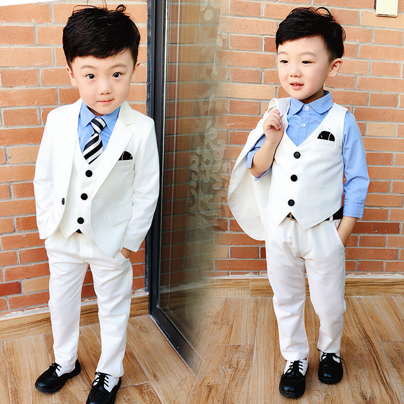 2019 Summer Wholesale Children Quality Clothes White Suit For Boys Children Kids Baba Suit