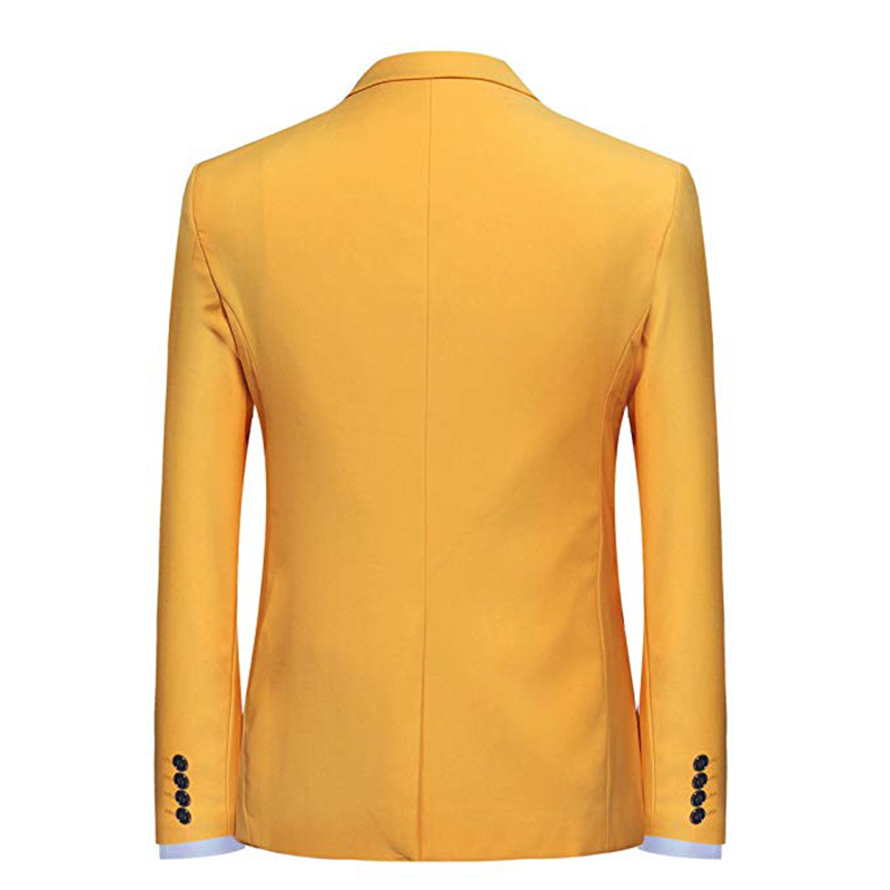 Top Grade Yellow Blazer Men Slim Fit Coat Pant Man Suit 3 Piece Mens Suit