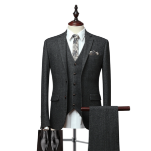 Top Grade Double-Breasted Slim Stripe  Suit Wedding Business Men Suits