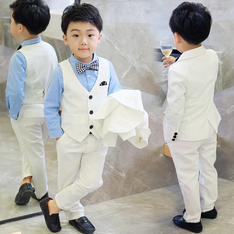 2019 Summer Wholesale Children Quality Clothes White Suit For Boys Children Kids Baba Suit