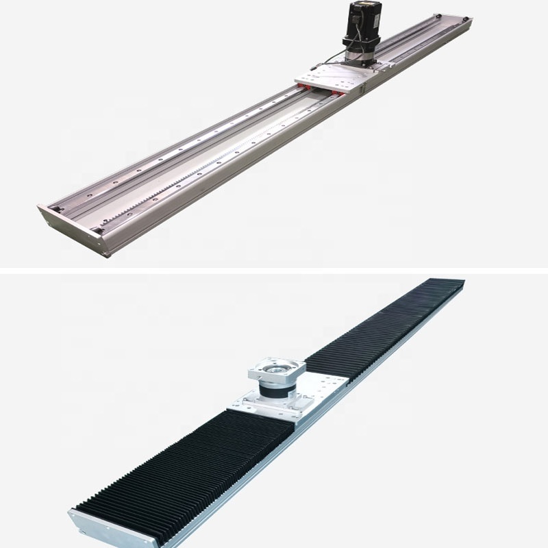 linear rail with gear rack for Cnc Machined Steel Gear Rack And Pinion heavy duty slide rails  with Two moving slides