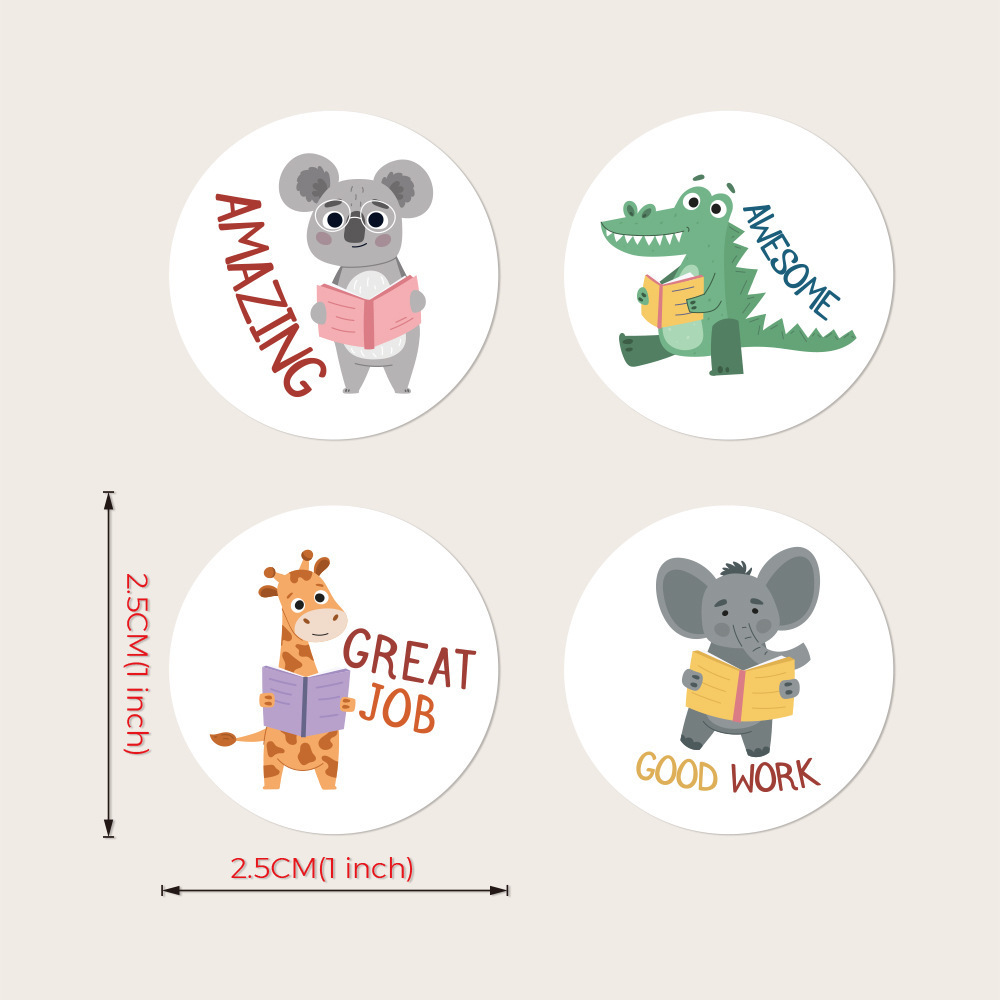 Cross-border hot selling English teachers reward children stickers encourage learning label self-adhesive sealing