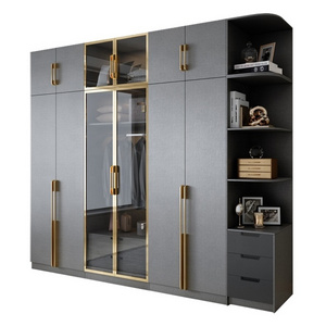 XJY Custom open design portable armoire wardrobe clothes closet cabinet wood wardrobe