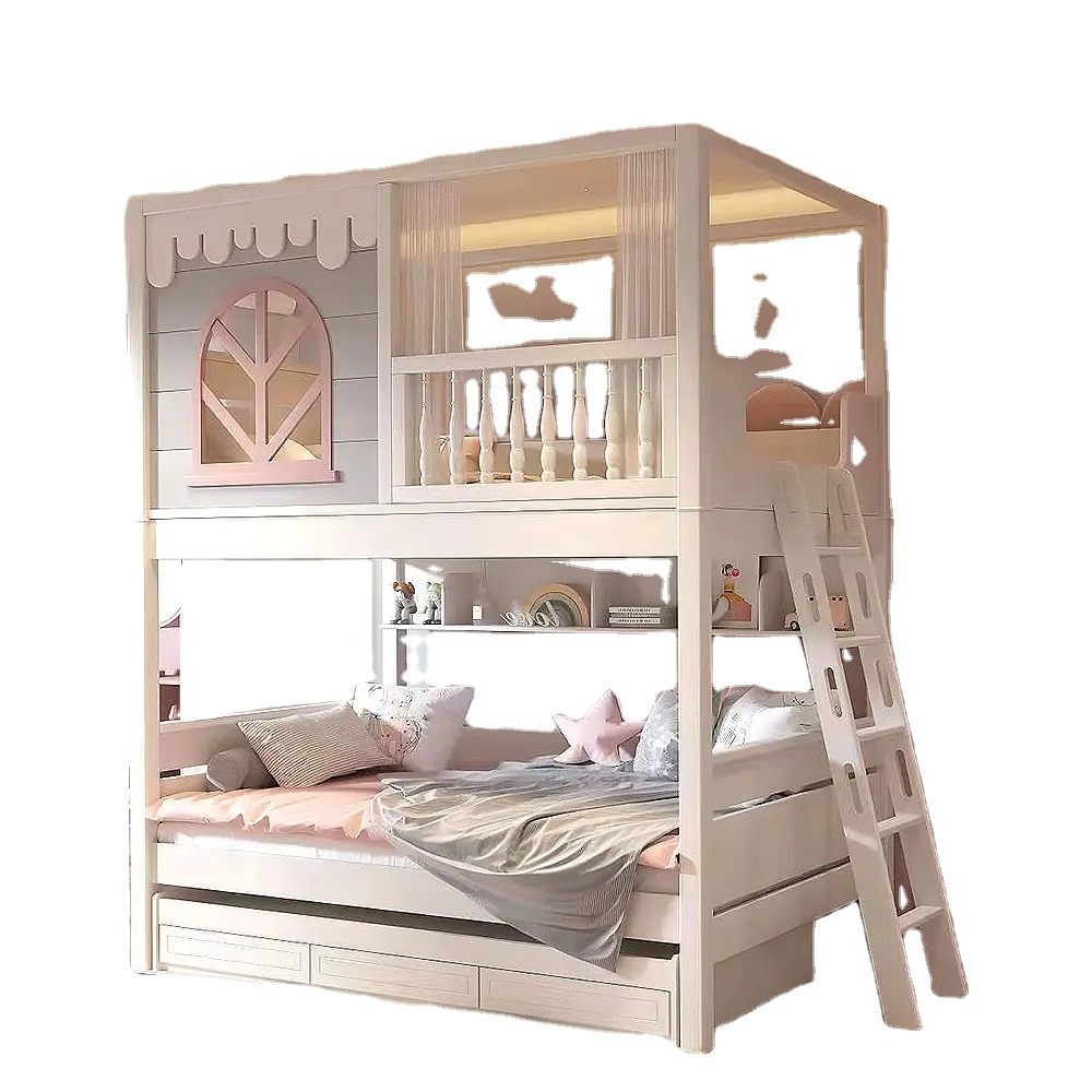 Xijiayi Castle Princess children beds girl bunk kids bed set furniture for girls pink bedroom furniture with slide