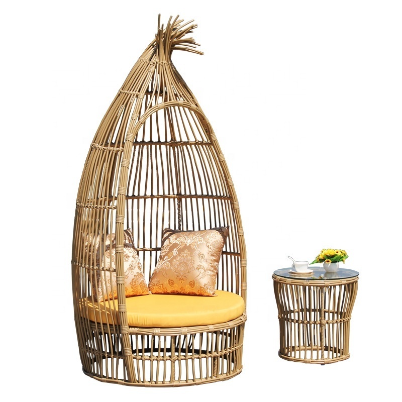 Outdoor sofa bird nest bed balcony bird cage bed furniture outdoor courtyard round recliner wicker chair rattan bird cage bed