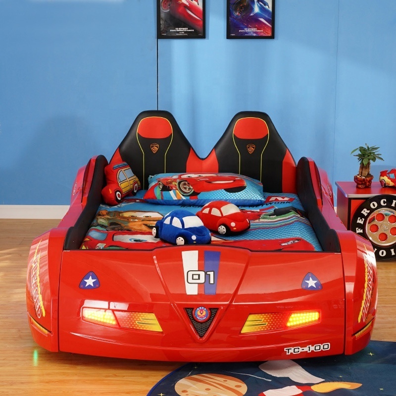 T1 high back all-inclusive cushion children's bed children's cartoon racing bed environmental protection children's car bed