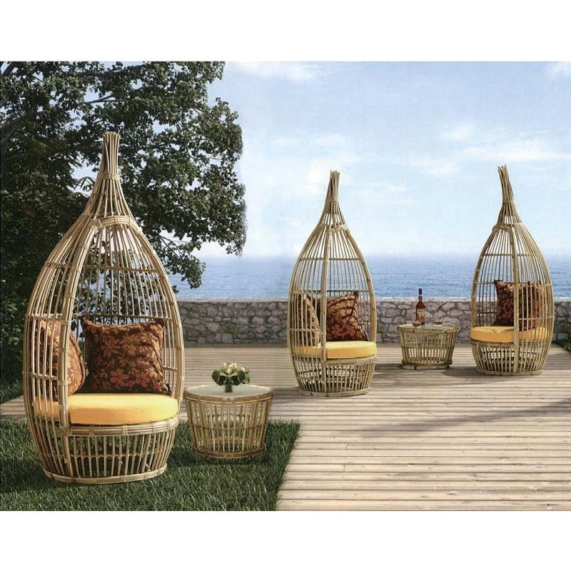 Outdoor sofa bird nest bed balcony bird cage bed furniture outdoor courtyard round recliner wicker chair rattan bird cage bed