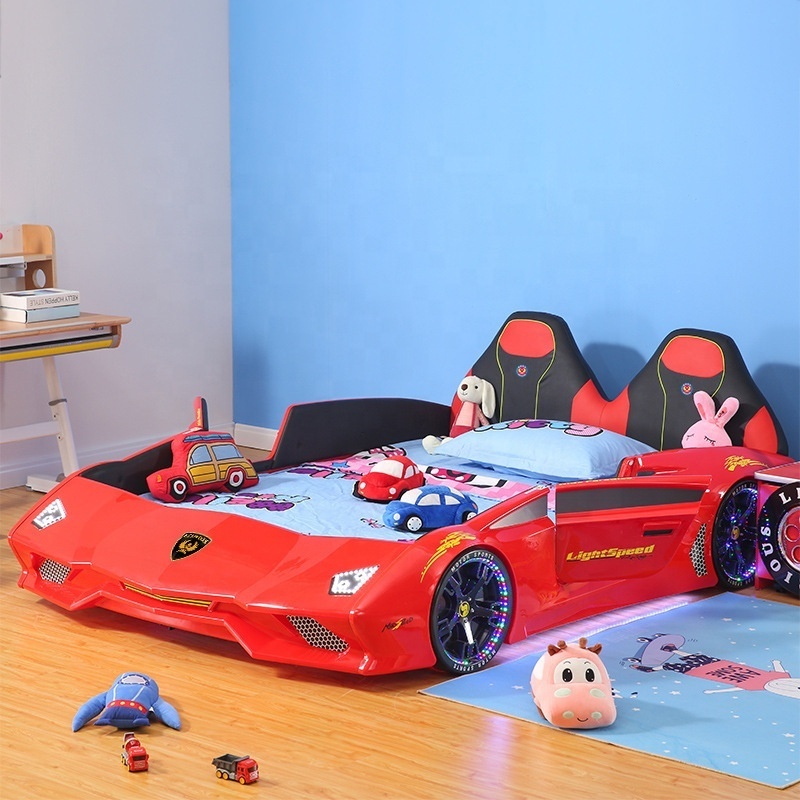 T6 children's bed 3D three-dimensional children's car bed Environmental  material Remote control racing bed