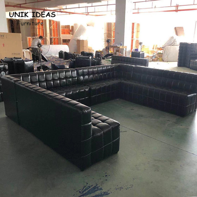 L Shape U Shape Custom Nightclub Bar Lounge Furniture Restaurant Booth Seating Foshan