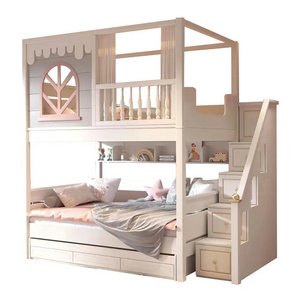 Xijiayi Castle Princess children beds girl bunk kids bed set furniture for girls pink bedroom furniture with slide