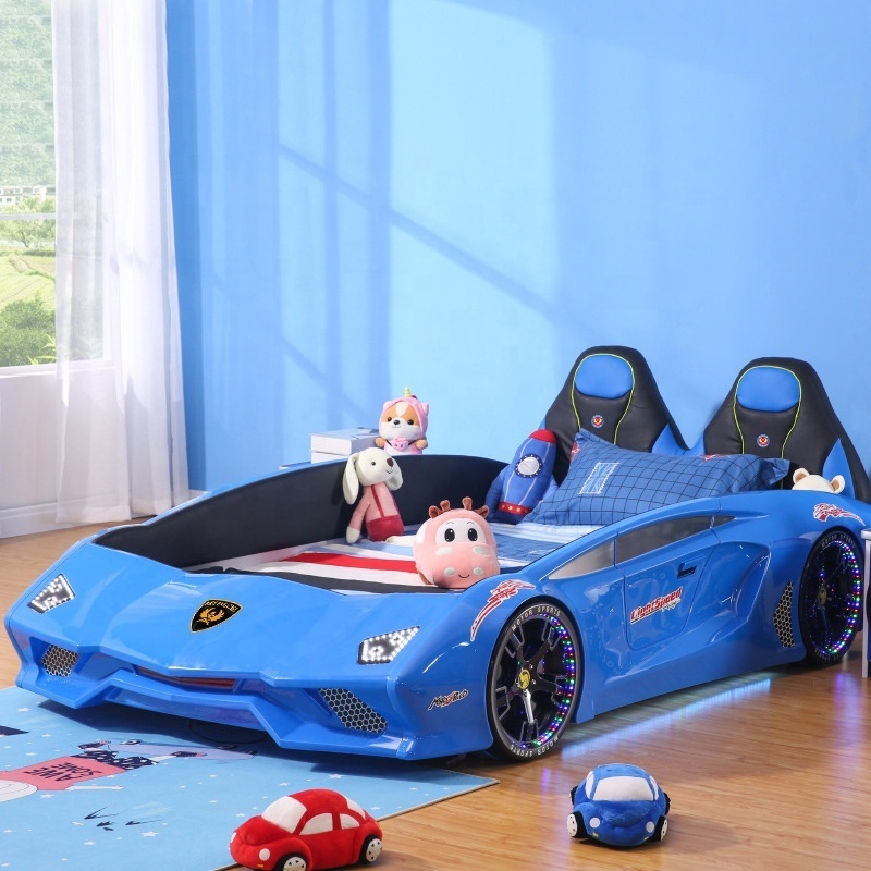 Children's car bed intelligent environmental protection food grade ABS children's car bed cartoon cool racing bed