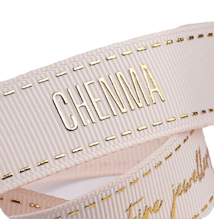 High quality Customized  ribbon printing Custom Logo Grosgrain Ribbons decorative Florist Gift