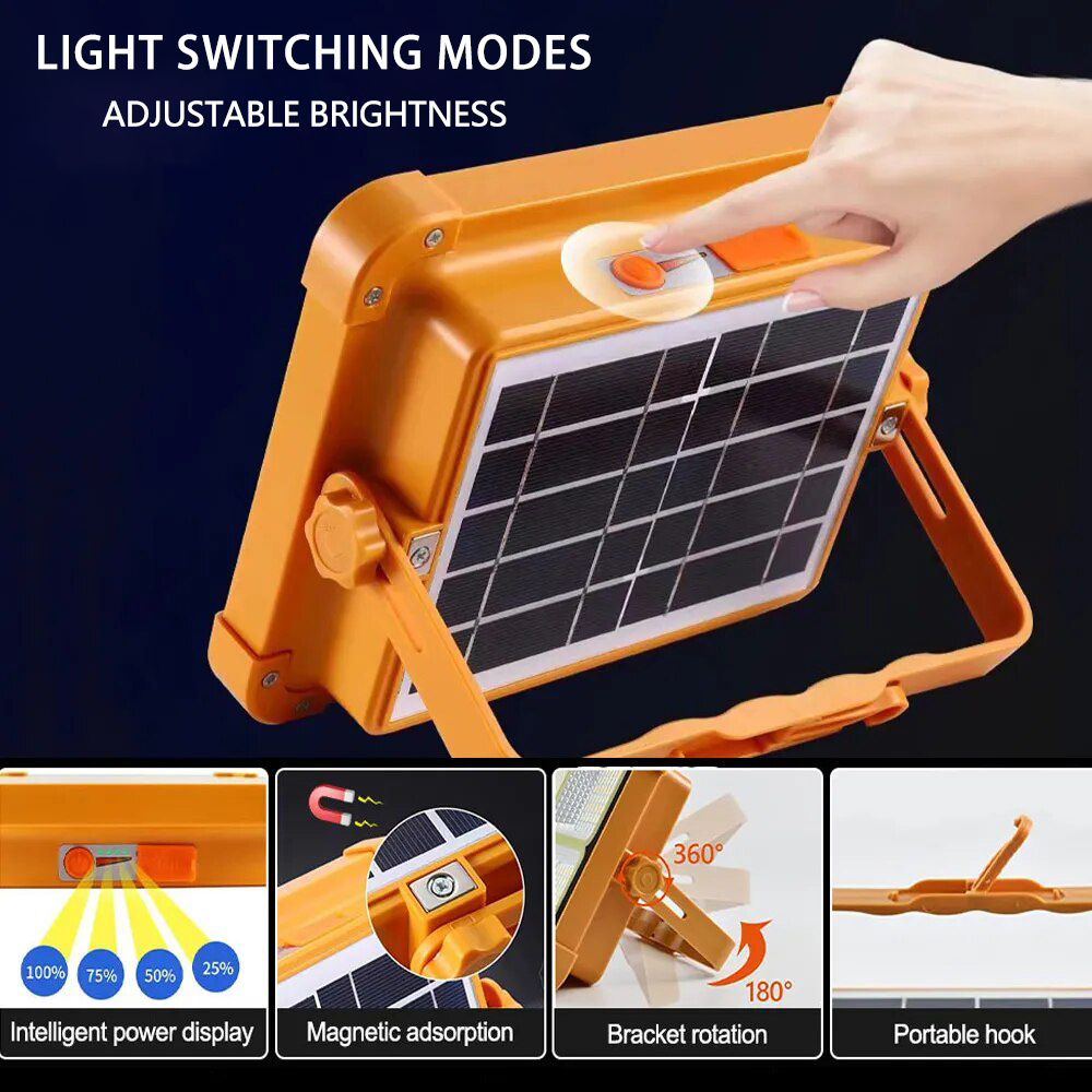 Portable solar lights 300 watt led light outdoor with remote control 300w flood Solar light