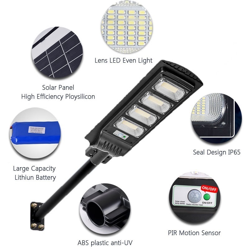 Ip65 100w 400w Solar street light high quality remote control with on off switch simple wall Solar street light