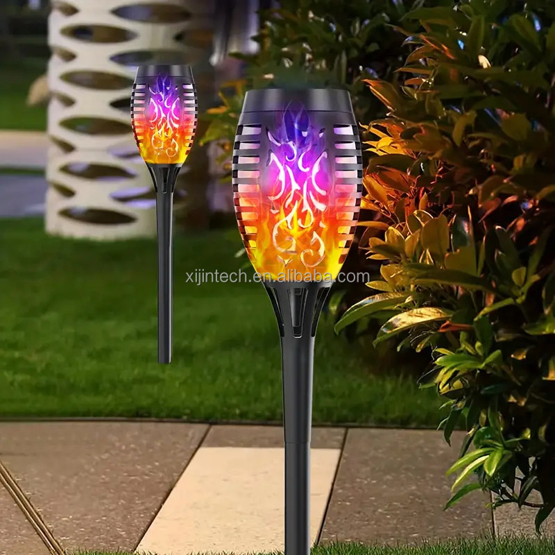 Outdoor decorative lamp Fire Flickering dancing solar led flame garden light for yard