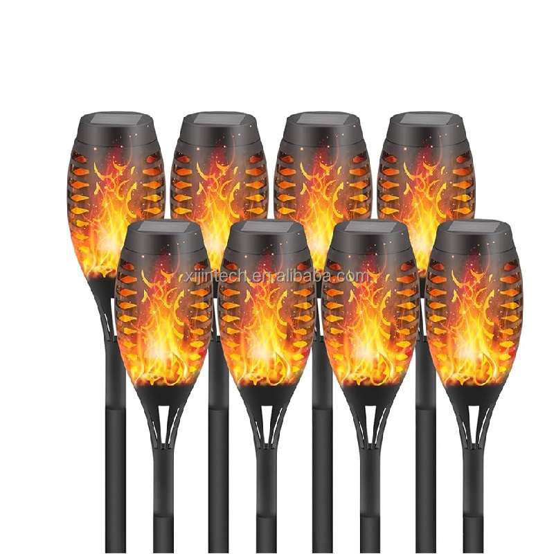 Outdoor Waterproof 96 LED Dancing Landscape Decoration Solar Flickering Flame Garden Light Solar Flame Torch