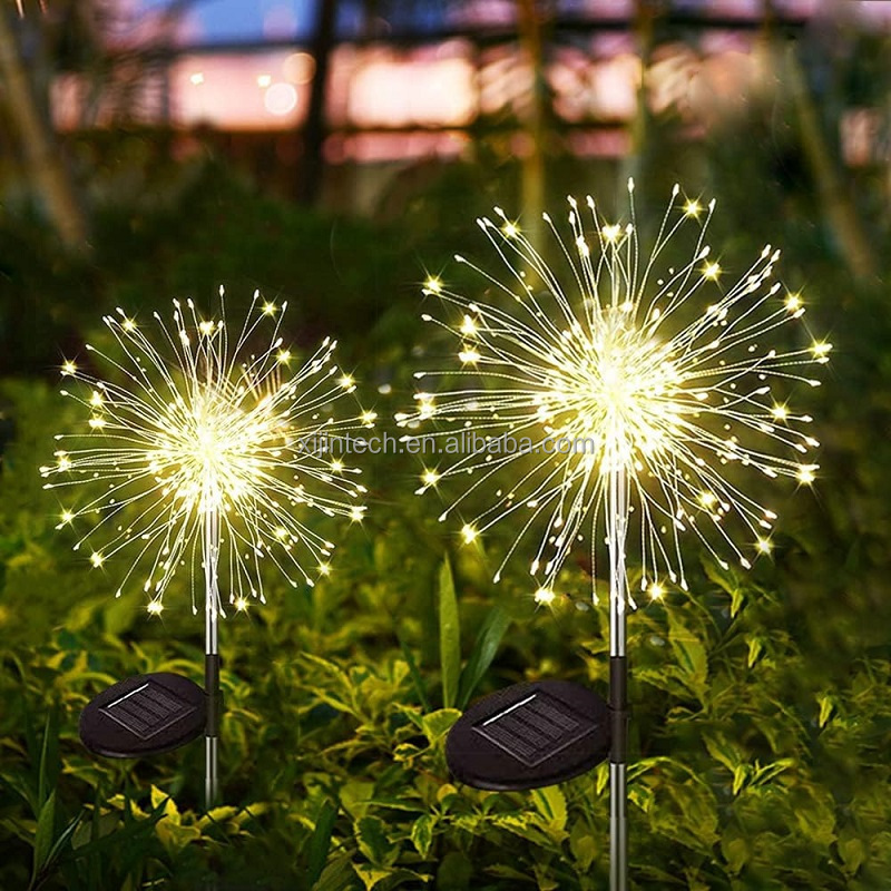 Landscape Tall Light Fence Solar Flower Lights Outdoor Garden Waterproof For Courtyard