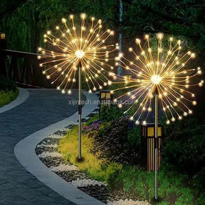 Landscape Tall Light Fence Solar Flower Lights Outdoor Garden Waterproof For Courtyard