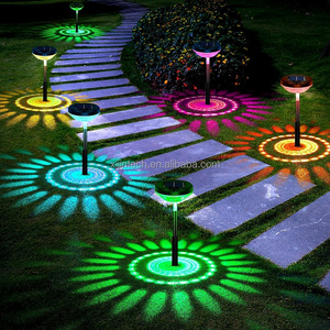 china wholesale solar color lights led outdoor solar garden light led waterproof